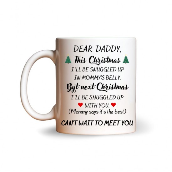 Dear Daddy this Christmas, με Φωτογραφία της επιλογής σας, Kεραμική Kούπα 330ml