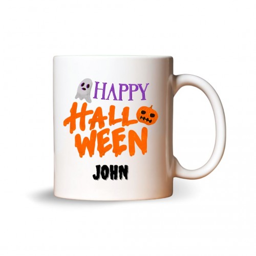 Happy Halloween με όνομα John, Kεραμική Kούπα 330ml