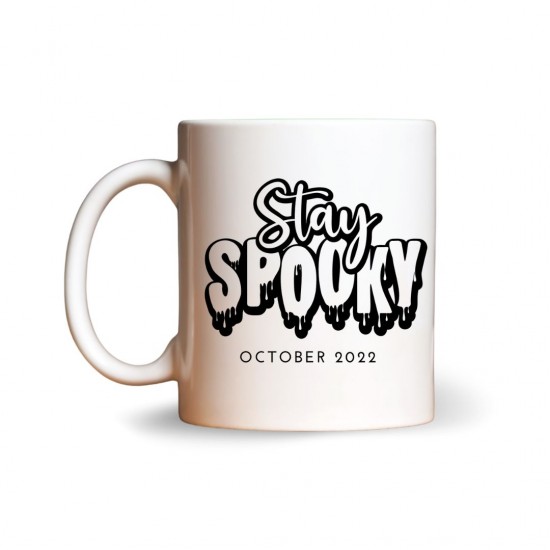 Stay Spooky με Ημερομηνία της επιλογής σας, Kεραμική Kούπα 330ml