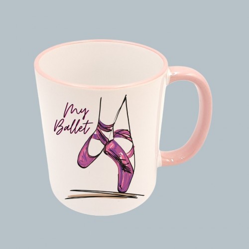 My Ballet, Κούπα με χερούλι Ροζ, Kεραμική 330ml