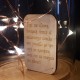 Παντοτινό Τριαντάφυλλο Glitter Ασημί σε γυάλινη καμπάνα, με φωτισμό Leds Λευκό Θερμό και την δική σας Αφιέρωση,18,5cm x 8.5cm